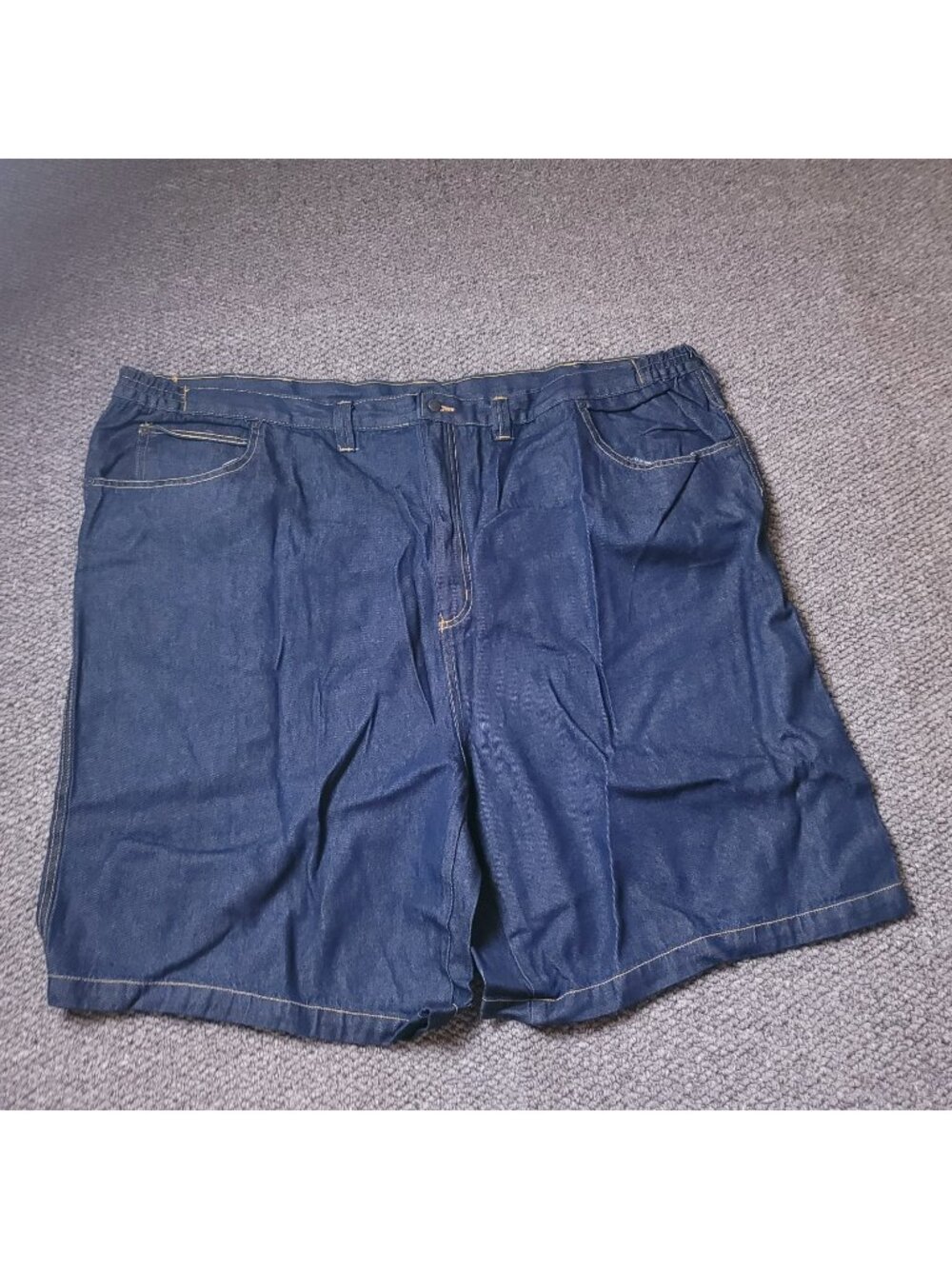 Liberty Blues Jean Shorts Mens 52 Big Tall Blue Denim Elastic y2K Jorts